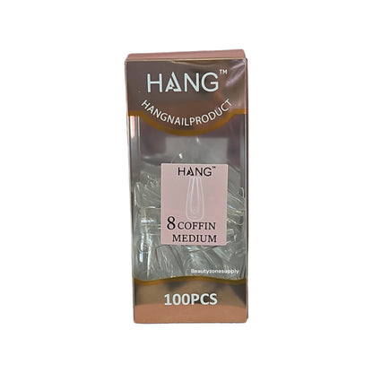 Hang Gel x Tips Premium 100 pc Refill Box Coffin Medium