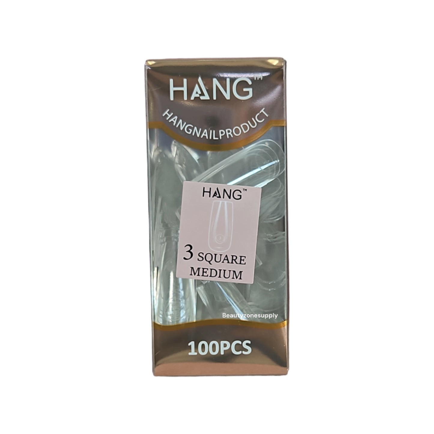Hang Gel x Tips Premium 100 pc Refill Box Square Medium