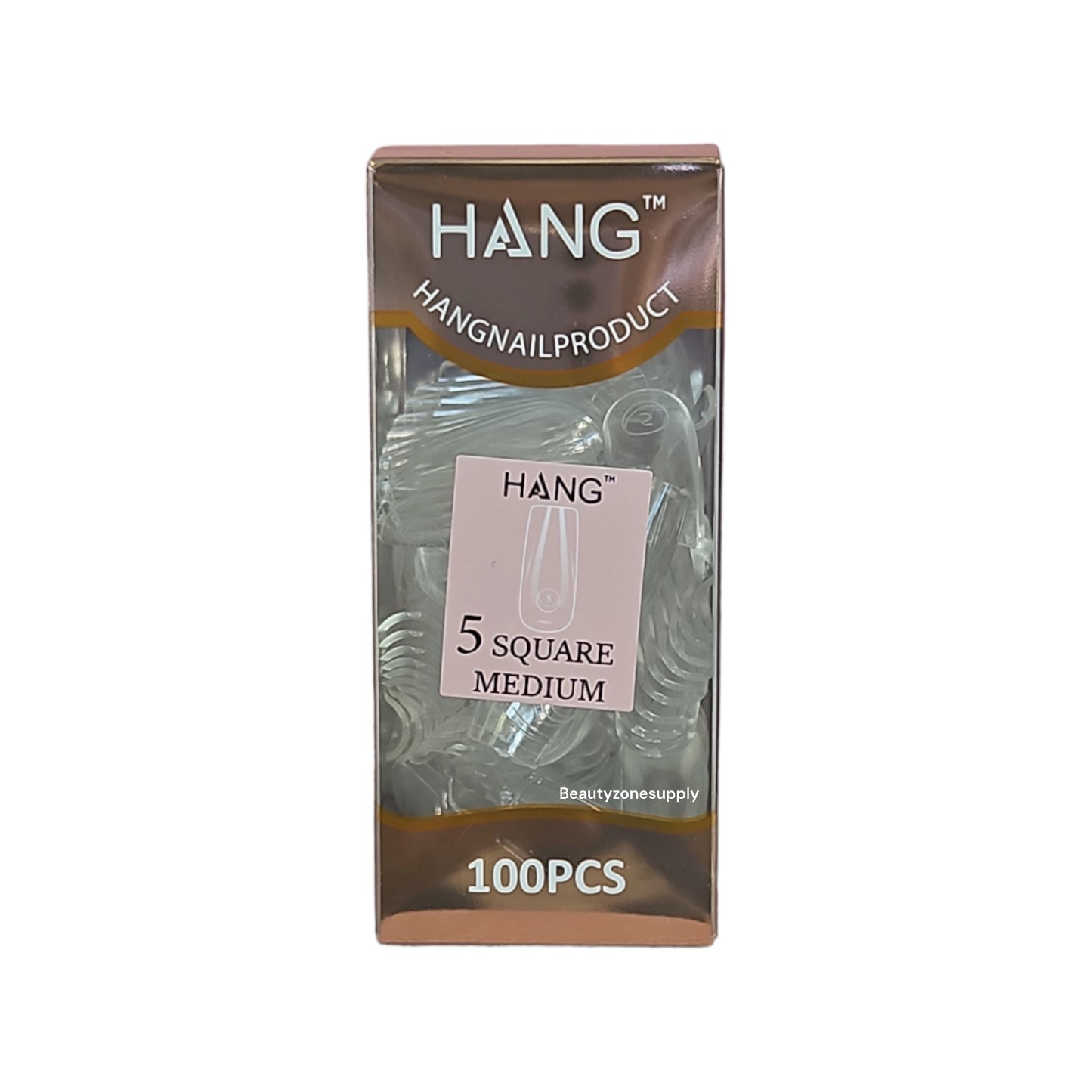 Hang Gel x Tips Premium 100 pc Refill Box Square Medium