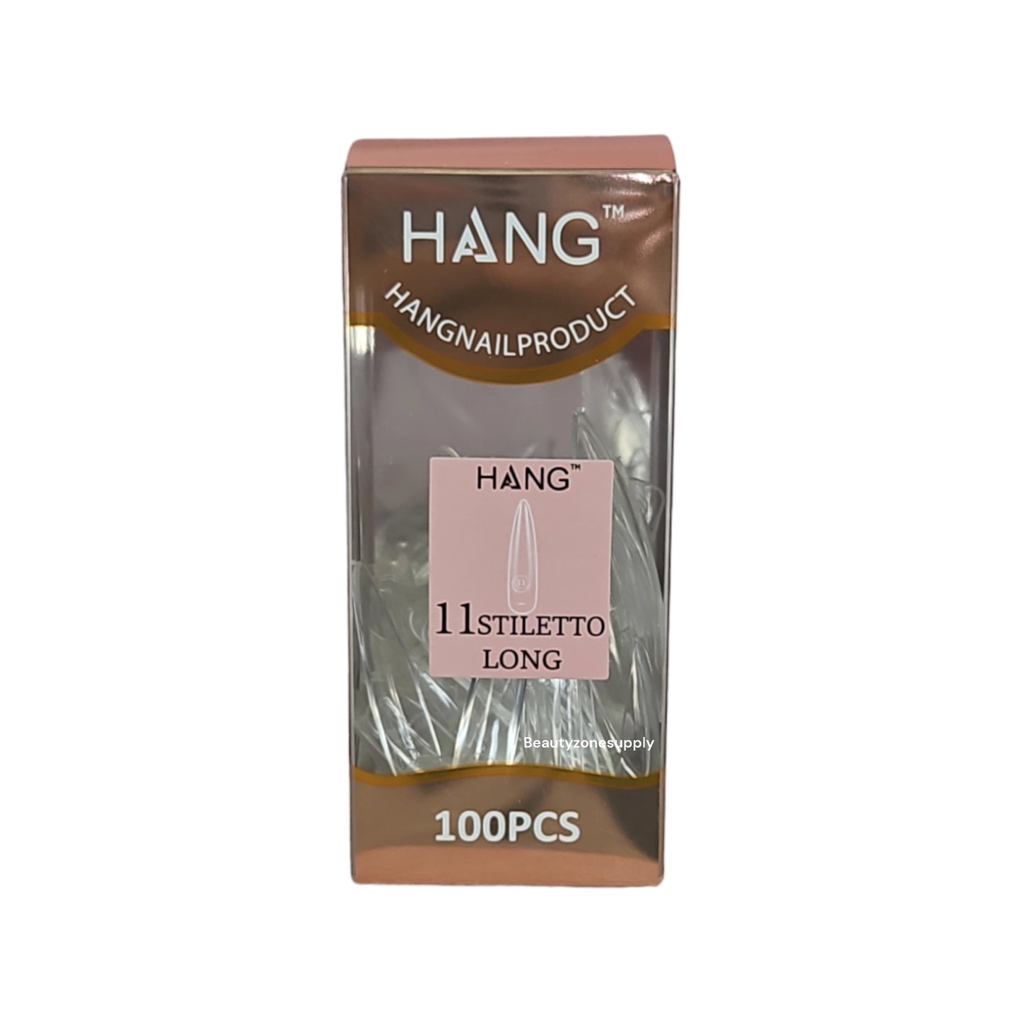 Hang Gel x Tips Premium 100 pc Refill Box Stiletto Long