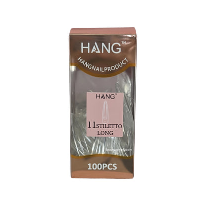 Hang Gel x Tips Premium 100 pc Refill Box Stiletto Long