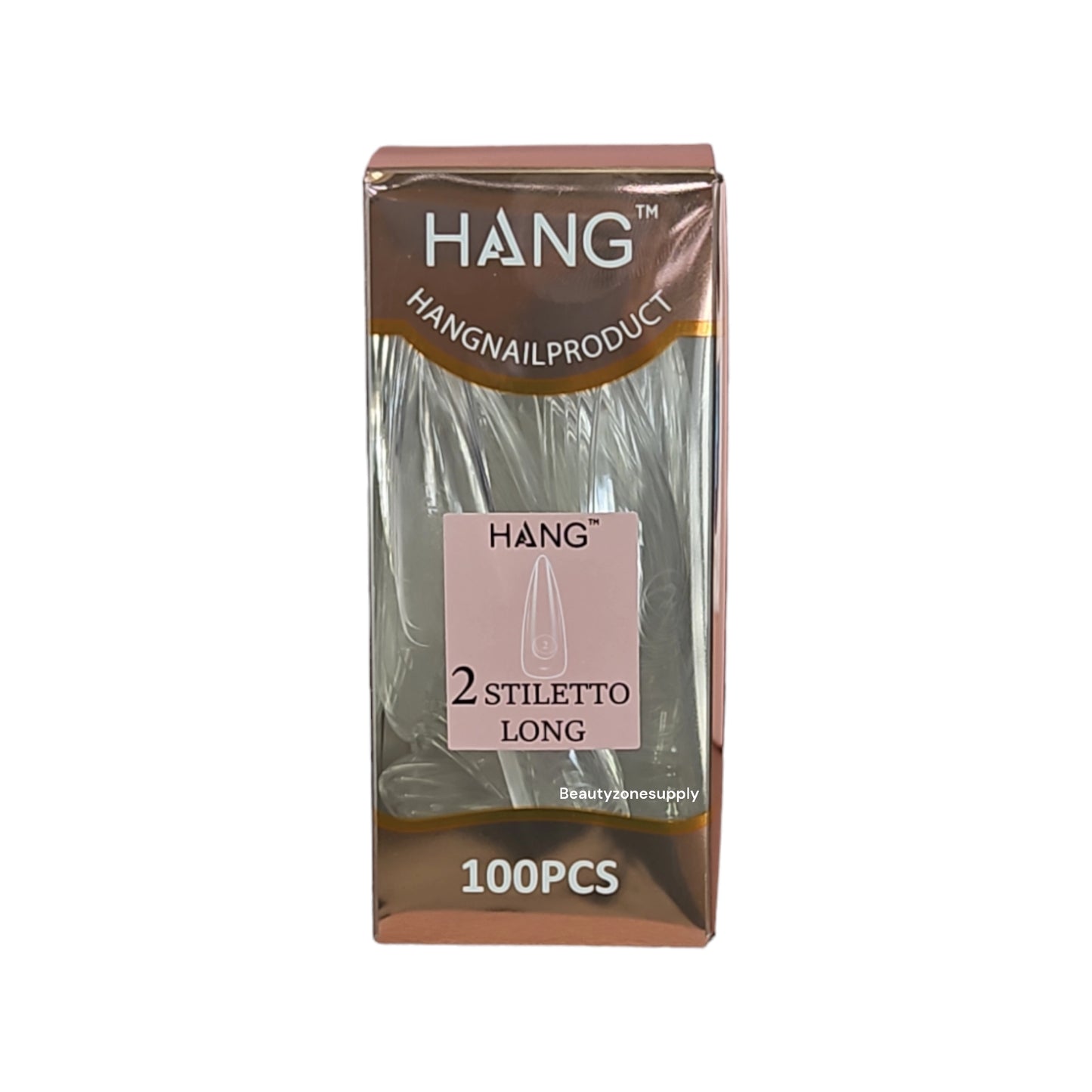 Hang Gel x Tips Premium 100 pc Refill Box Stiletto Long