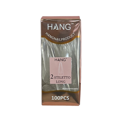 Hang Gel x Tips Premium 100 pc Refill Box Stiletto Long