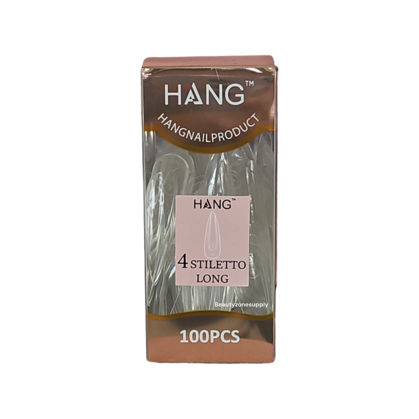 Hang Gel x Tips Premium 100 pc Refill Box Stiletto Long