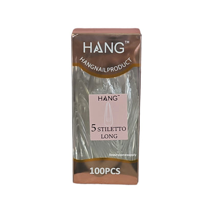 Hang Gel x Tips Premium 100 pc Refill Box Stiletto Long