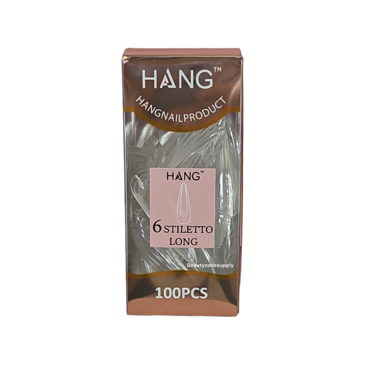 Hang Gel x Tips Premium 100 pc Refill Box Stiletto Long