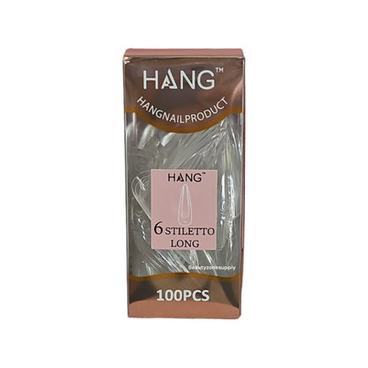 Hang Gel x Tips Premium 100 pc Refill Box Stiletto Long