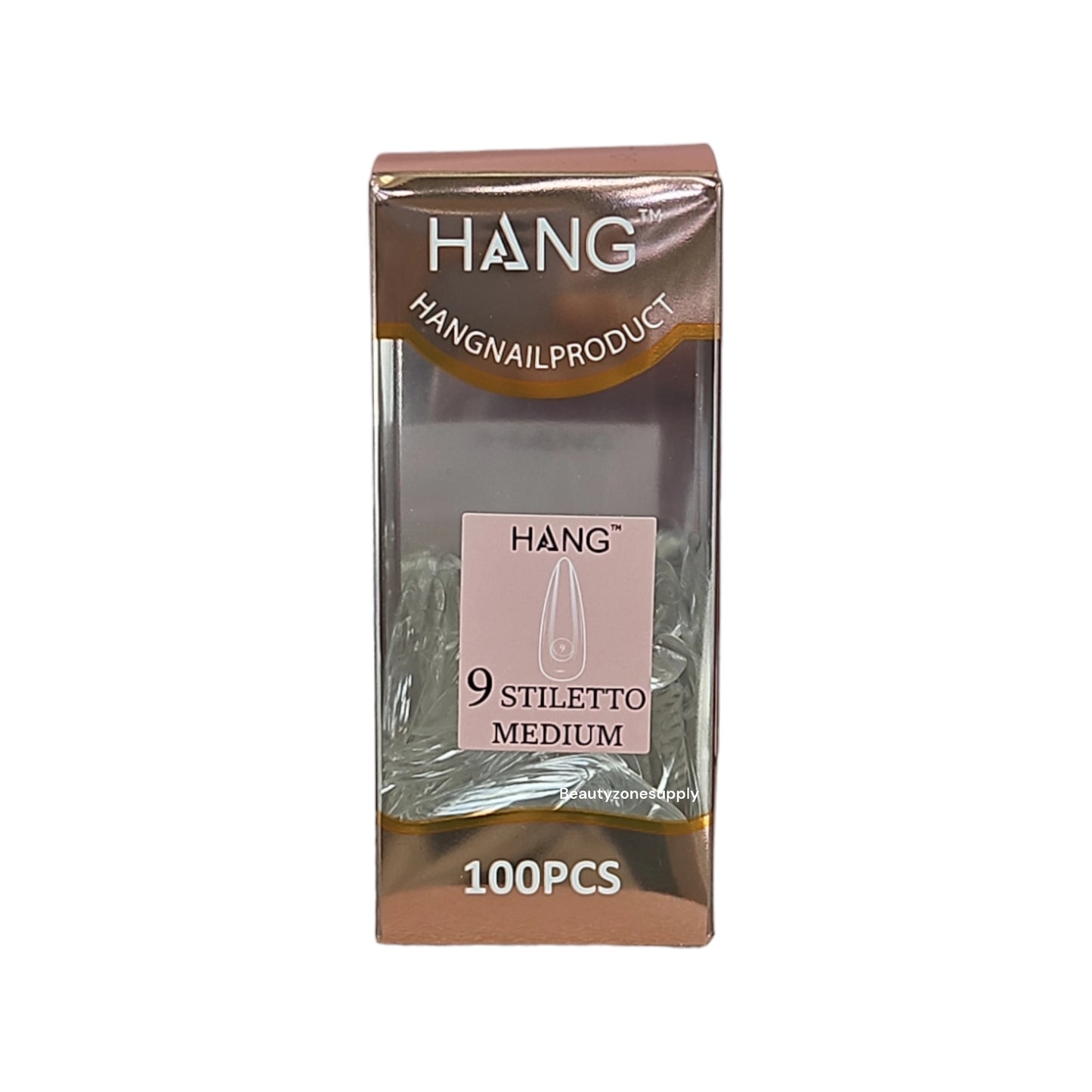 Hang Gel x Tips Premium 100 pc Refill Box Stiletto Medium