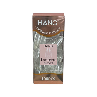 Hang Gel x Tips Premium 100 pc Refill Box Stiletto Short