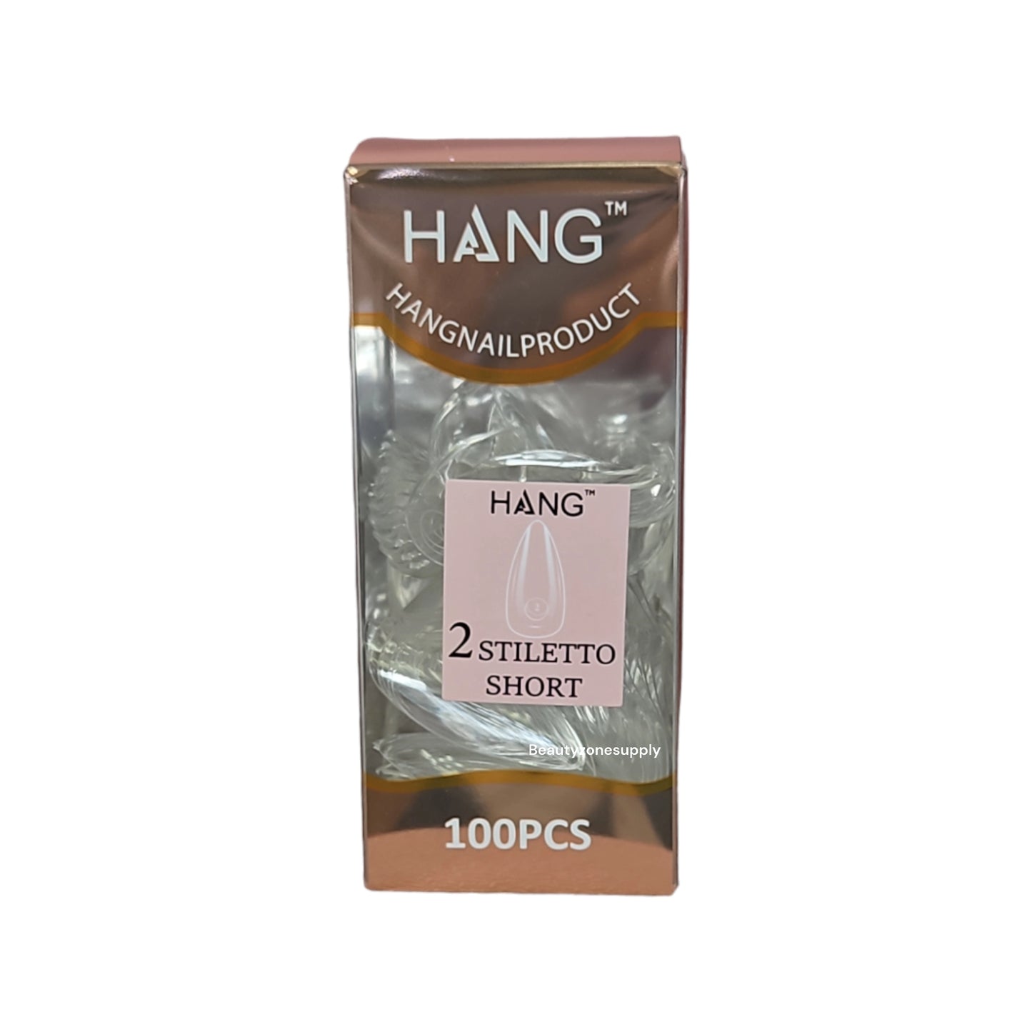 Hang Gel x Tips Premium 100 pc Refill Box Stiletto Short