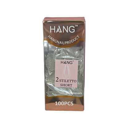 Hang Gel x Tips Premium 100 pc Refill Box Stiletto Short