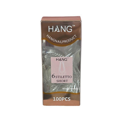 Hang Gel x Tips Premium 100 pc Refill Box Stiletto Short
