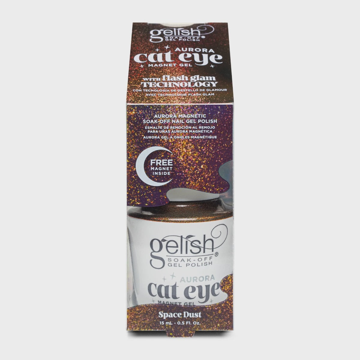 Harmony Gelish Flash Glam Gel Cat Eye Space Dust 0.5 oz #1110563
