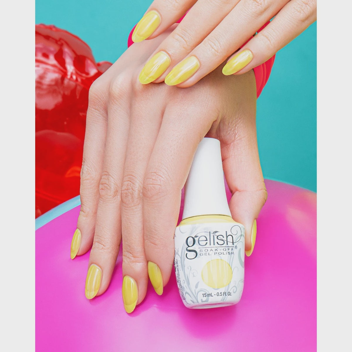 Harmony Gelish Soak Off Gel Lemon Drop Lush 15 Ml .5 Fl Oz #1110599