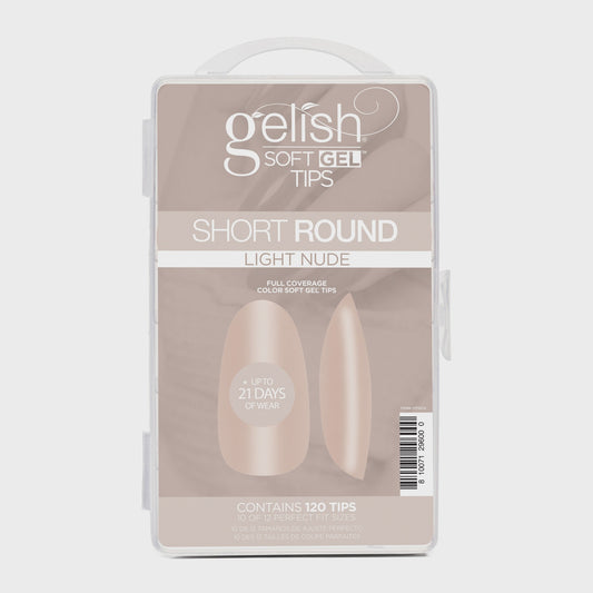 Harmony Gelish Soft Gel Tips Light Nude Medium Coffin 120CT #1270014