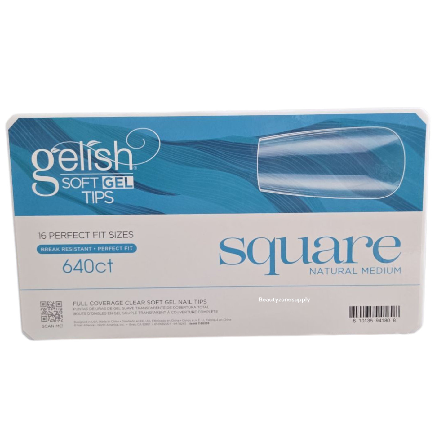 Harmony Gelish Soft Gel Tips Medium Square 640 ct #1168255