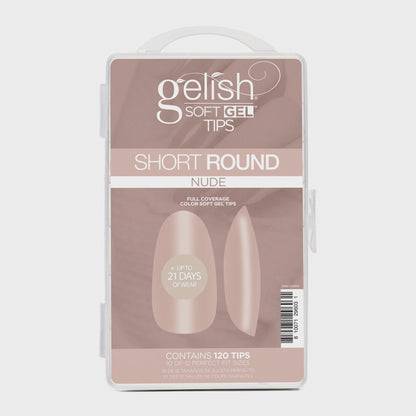 Harmony Gelish Soft Gel Tips Nude Short Round 120CT #1270016