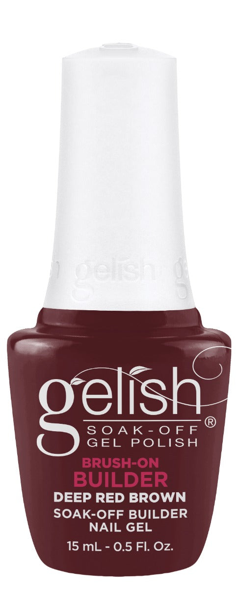 Harmony Gelish Brush On Builder Deep Red Brown 0.5oz/15mL #1148144