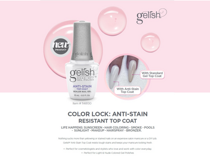 Harmony Gelish Biab Anti- Stain Top Coat 0.5oz/15mL #1148130