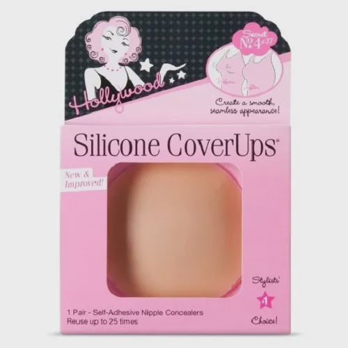 Hollywood Fashion Secrets Silicone Nipple CoverUps 1 Pair Medium  #52509