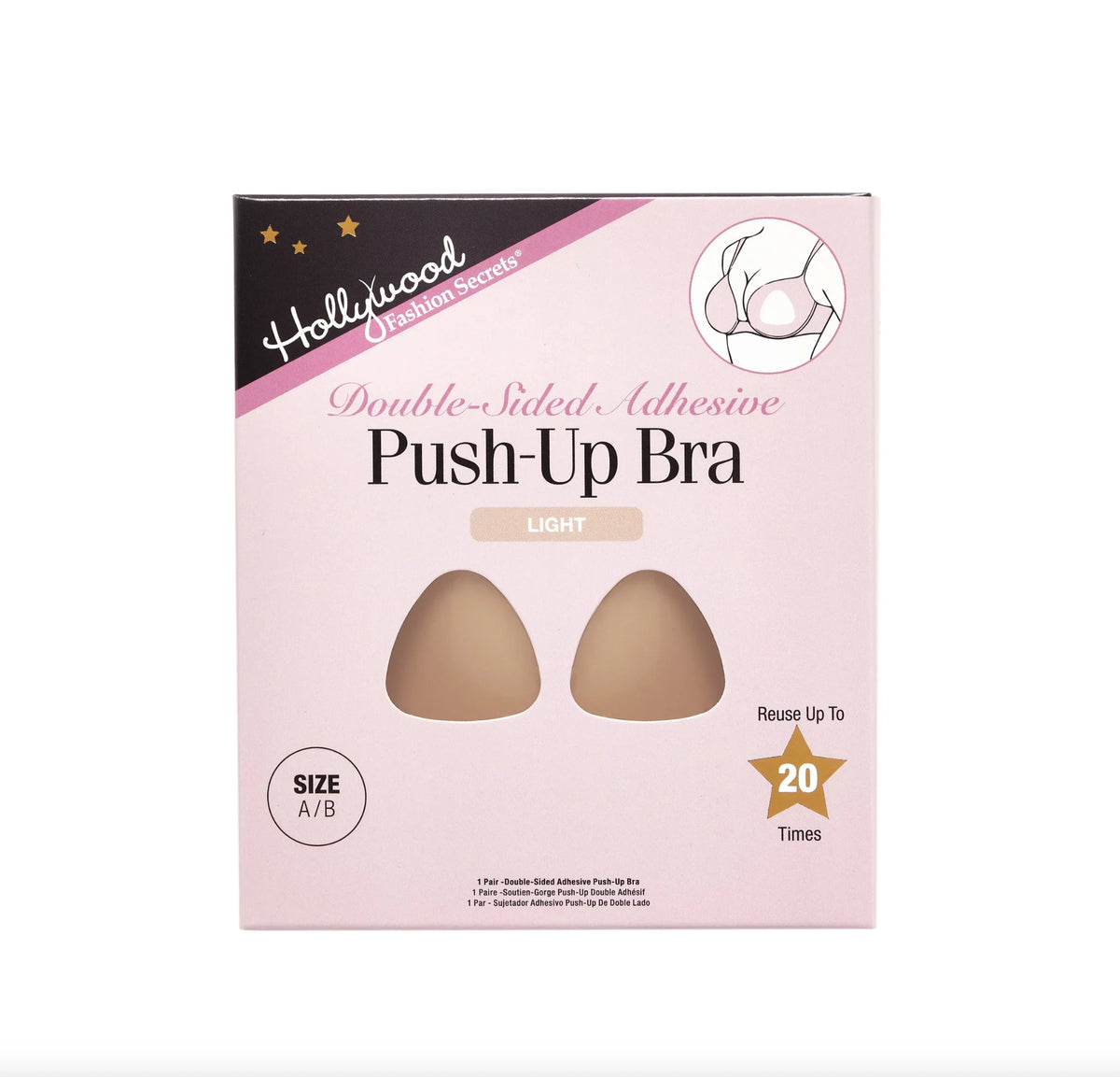 Hollywood Fashion Secrets Double-Sided Adhesive Push Up Bra #44668