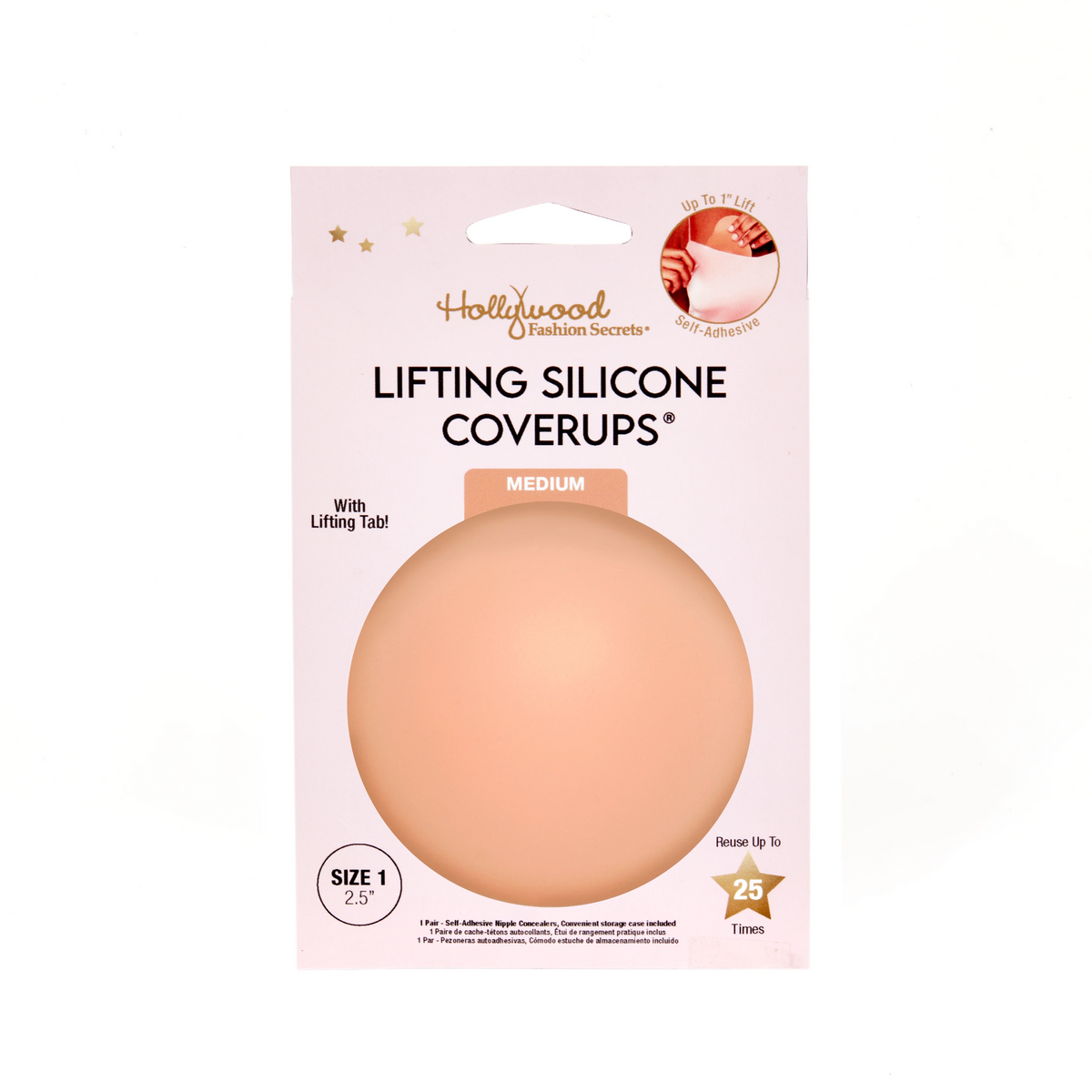 Hollywood Fashion Secrets Lifting Silicone CoverUps - Medium #39921