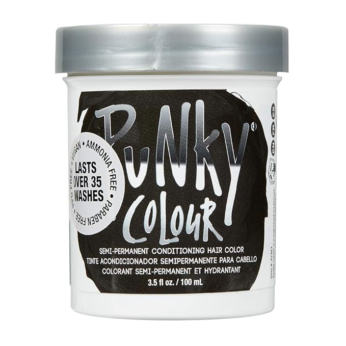 Punky Colour Semi-Permanent Conditioning Hair Color Ebony 3.5 Oz #97463