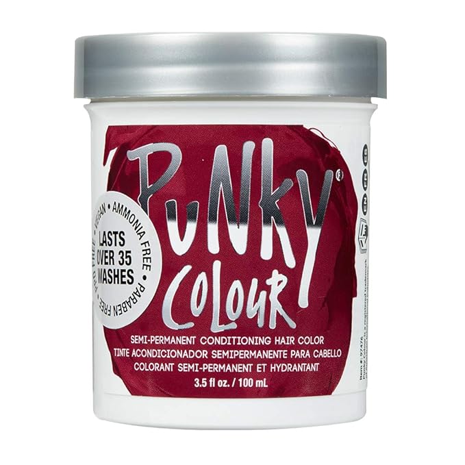 Punky Colour Semi-Permanent Conditioning Hair Color Red Wine 3.5 Oz #97476