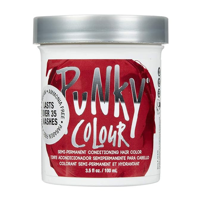 Punky Colour Semi-Permanent Conditioning Hair Color Vermillion Red 3.5 Oz #97470