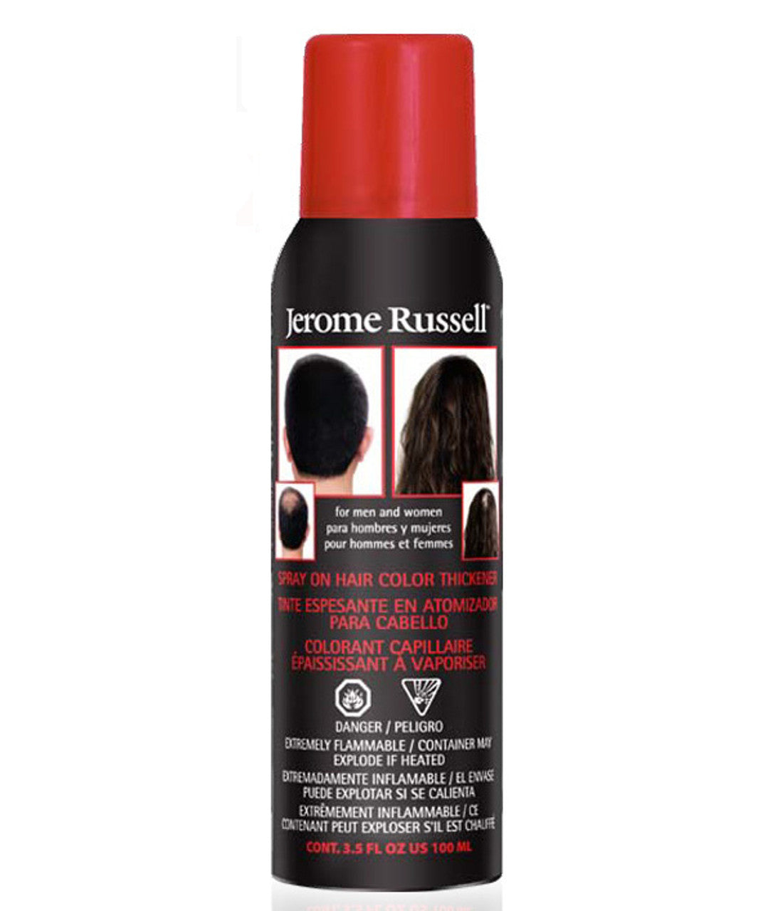 Jerome Russell Spray-On Hair Color Thickener Black #97451