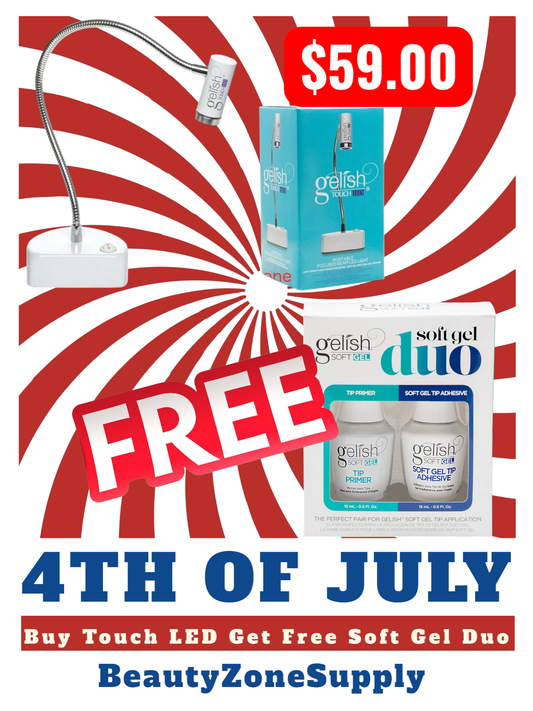 July 4 th Deals Gelish touch lamp Get free Soft Gel Duo