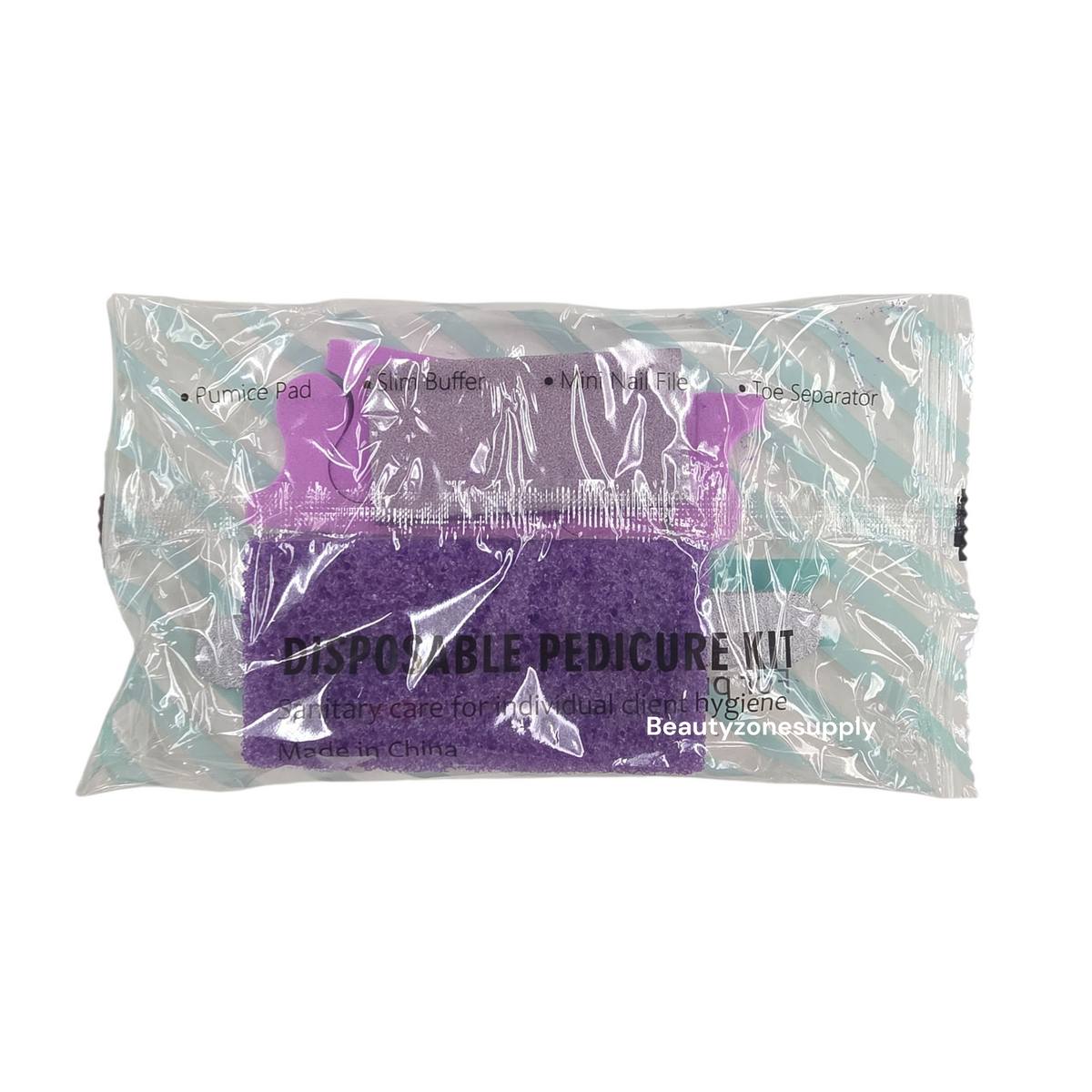 Kat Pedicure Kit 4 Purple (Pumice-Buffer-File-Toe) 200 set #KA4