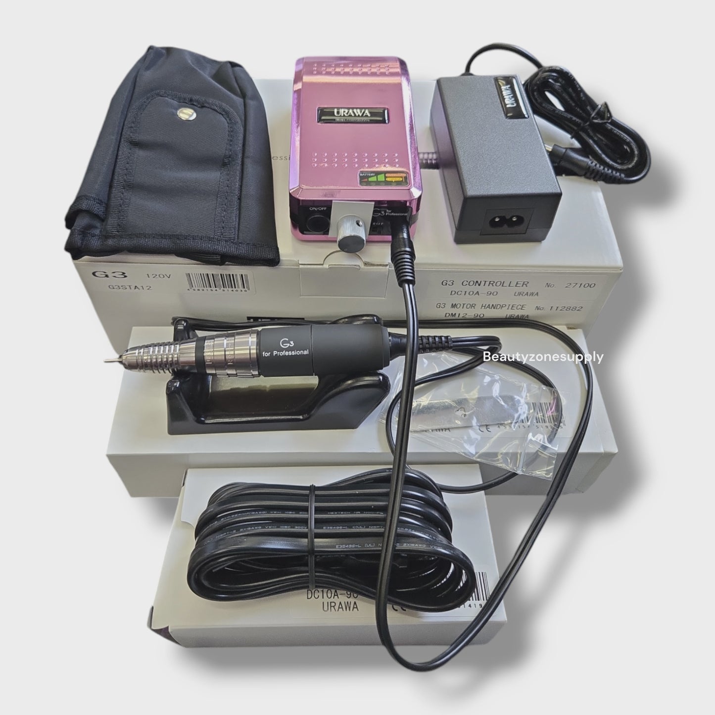 Urawa kupa Professional Portable Nail Drill G3  Metallic Pink