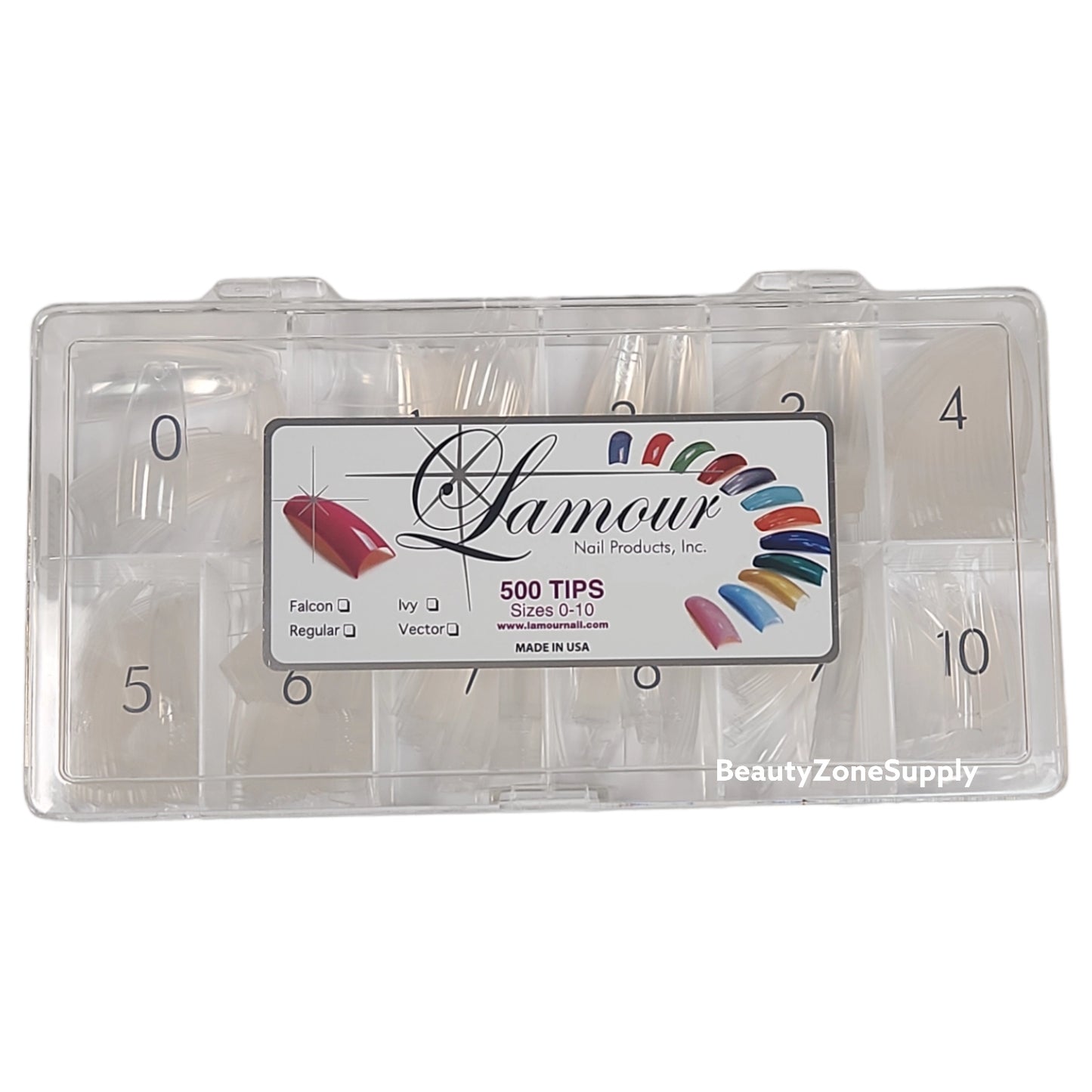 Lamour Ivy Coffin Nail Tip Box 500 tips/box