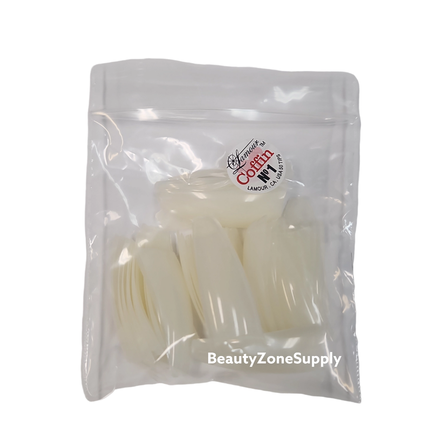 Lamour Ivy Coffin Natural Refill 50 tips bag