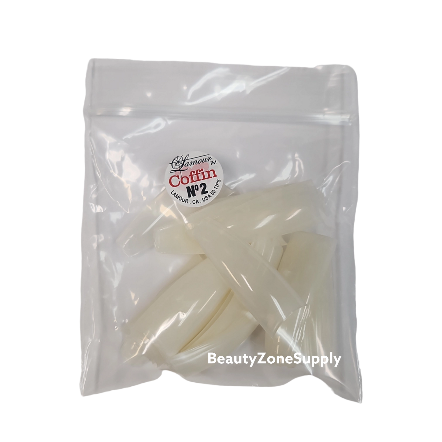 Lamour Ivy Coffin Natural Refill 50 tips bag