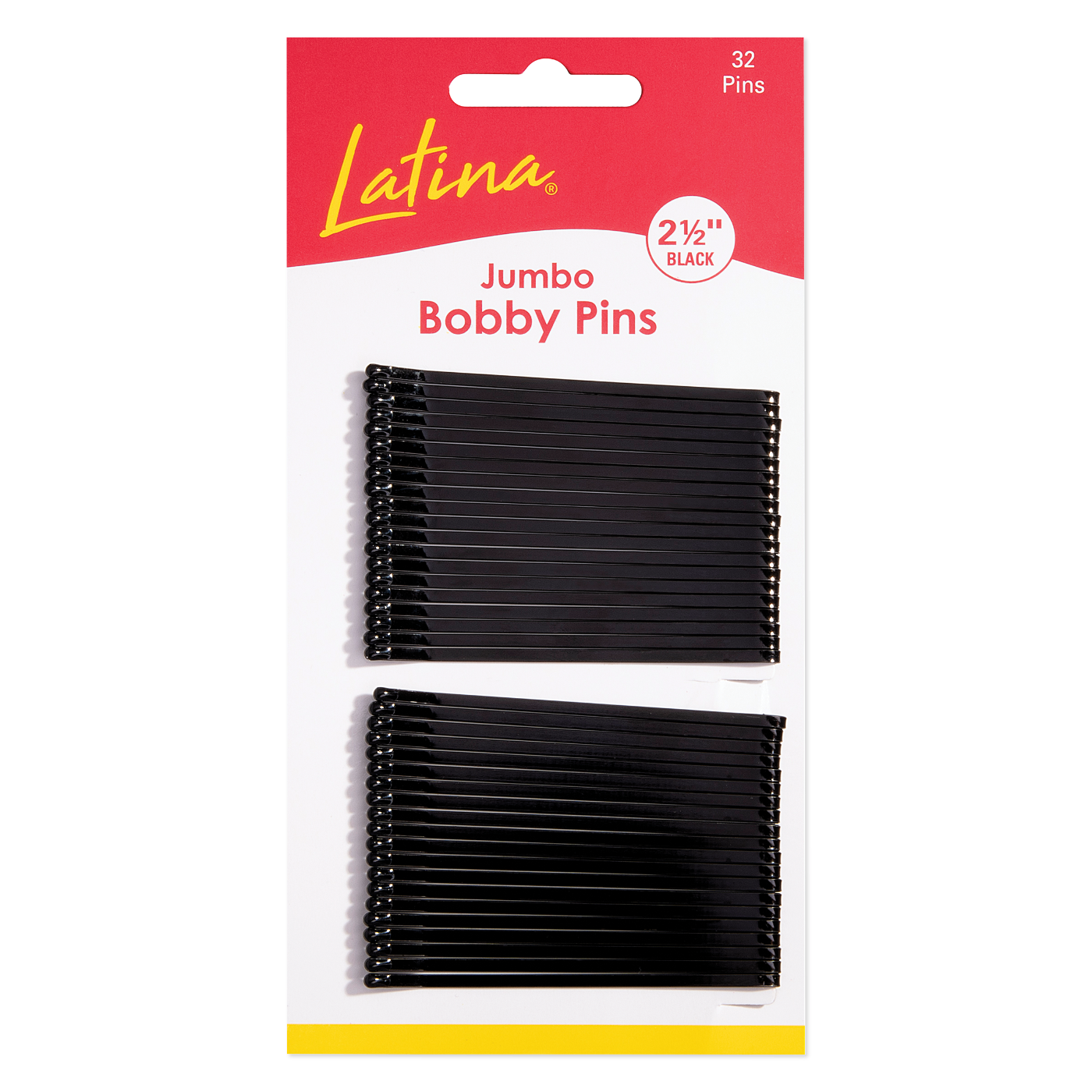 Latina Bobby Pins, Black, Extra-long - 2-1/2'' #LAT-313