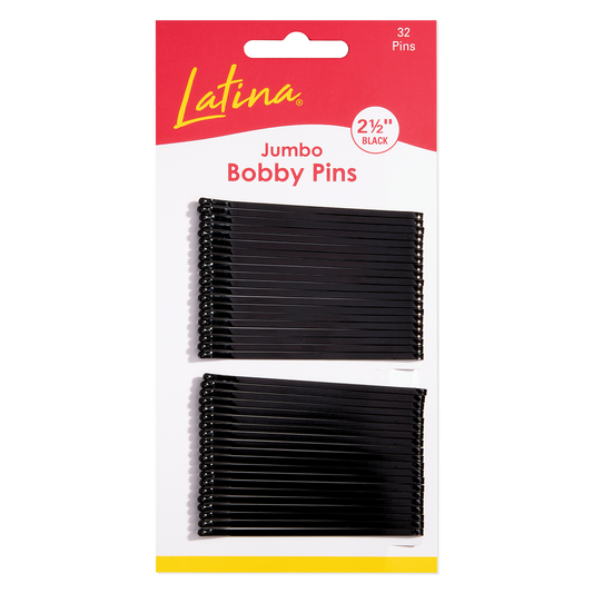 Latina Bobby Pins, Black, Extra-long - 2-1/2'' #LAT-313