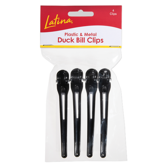 Latina Duck Bill Clips, Plastic & Metal - 4" LAT-319