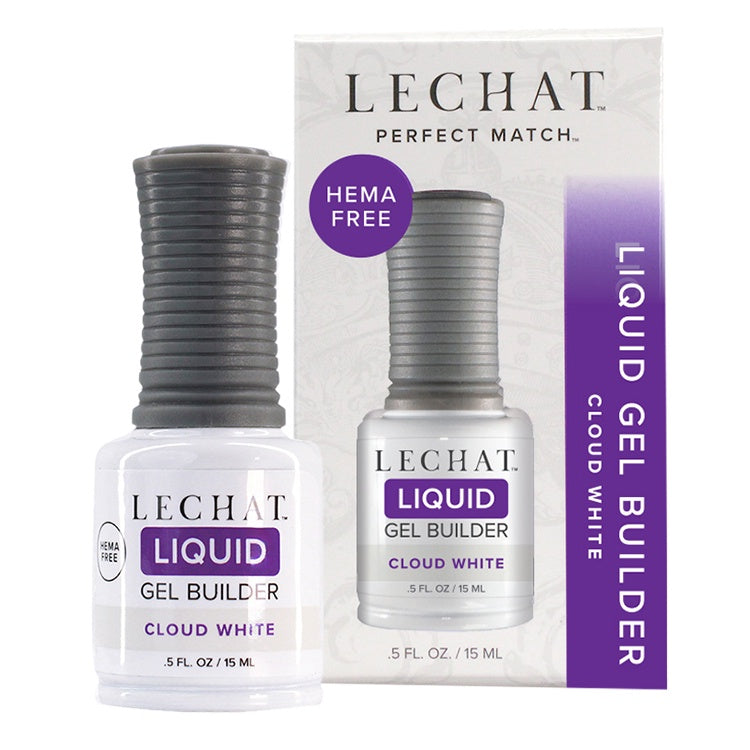 LeChat Perfect Match Liquid Gel Builder Cloud White 0.5oz LGB03