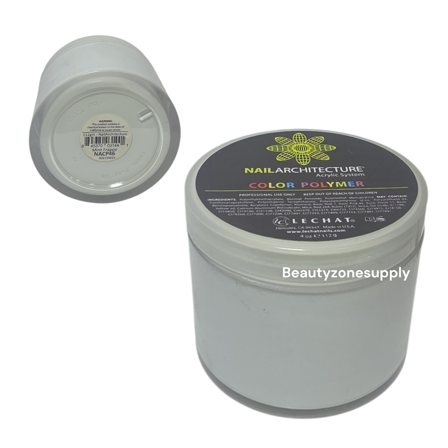Lechat Nail Architecture Color Polymer Mint Frappe 4 oz NACP46 - BeautyzoneNailSupply