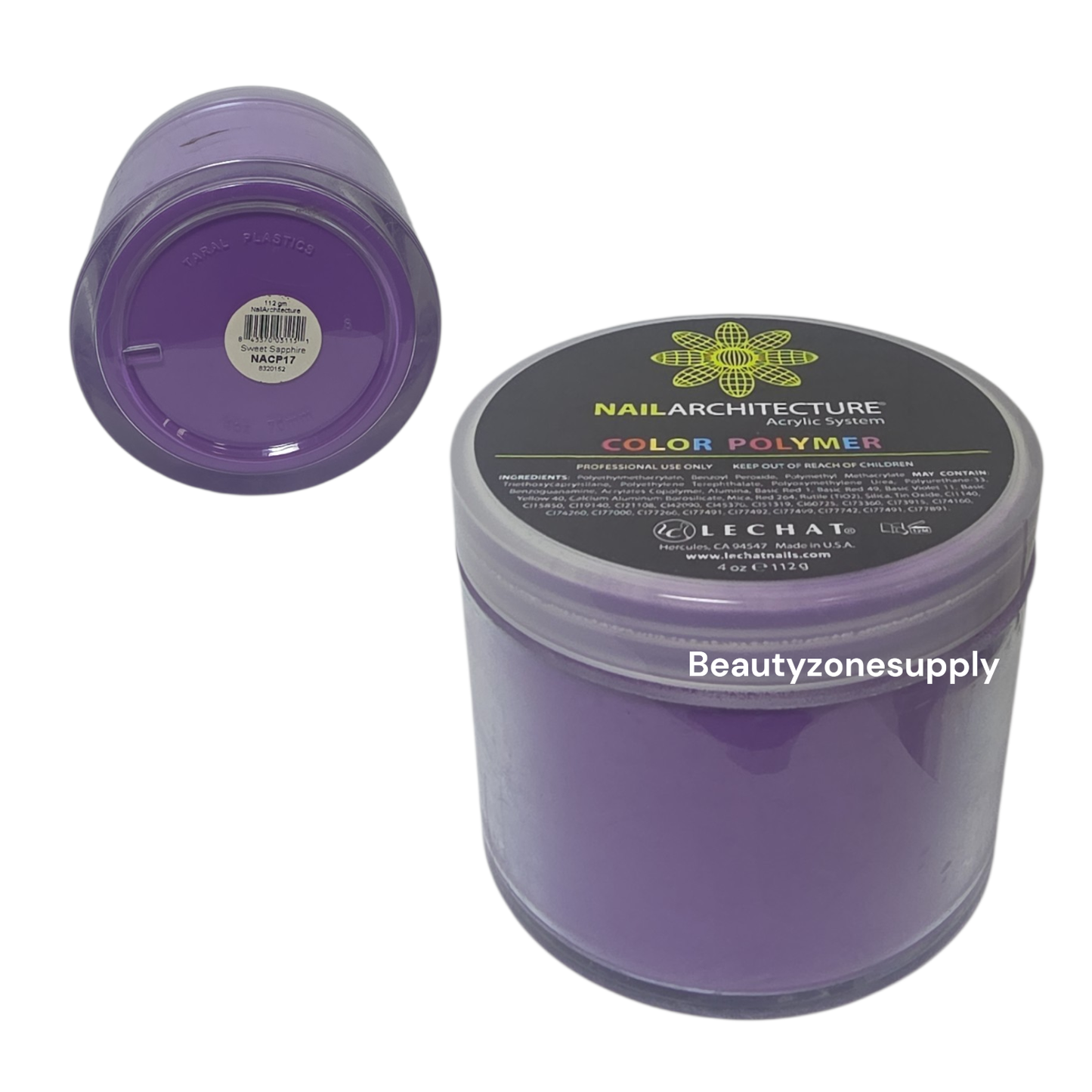 Lechat Nail Architecture Color Polymer Sweet Sapphire 4 oz NACP17 - BeautyzoneNailSupply