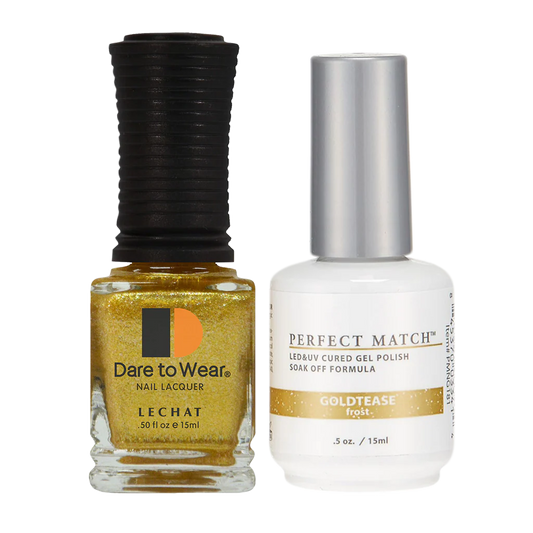 Lechat Perfect Match Duo Gel & Lacquer Gold tease PMS 181