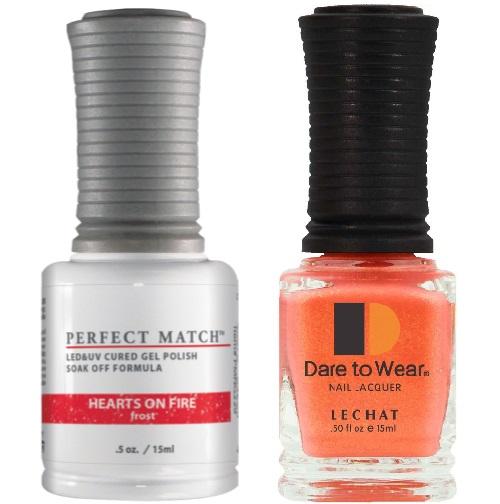 Lechat Perfect match Duo Gel & Lacquer Heart on fire PMS229 ds