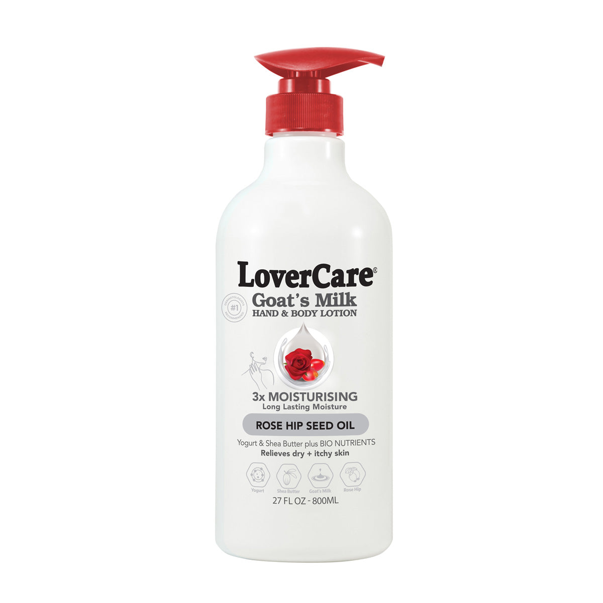Lover's Care Goat's Milk Body Lotion Rosehip Seed Oil 27.05 oz / 800 mL#286US