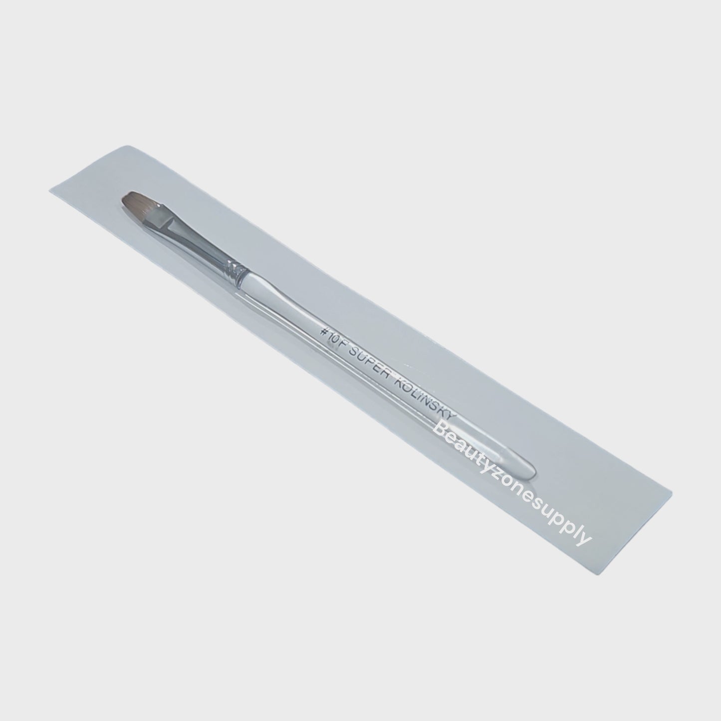 Lucky Nail brush kolinsky Plastic Clear Handle size 10F