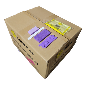 Lucky 68 Pedicure Kit 4 Purple Pumice File Buffer Toe #MK01