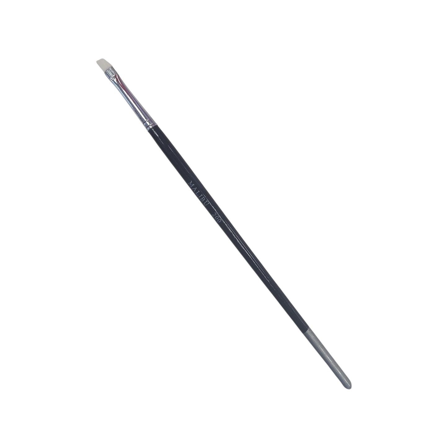 Malibu 200 Nail Art Brush – White Bristles, Angled, Black Handle