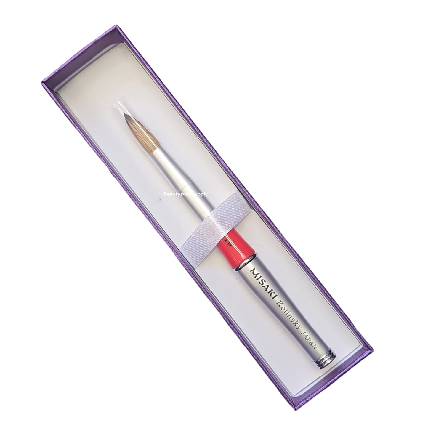 Misaki Nail Brush Kolinsky Silver Handle Japan #10