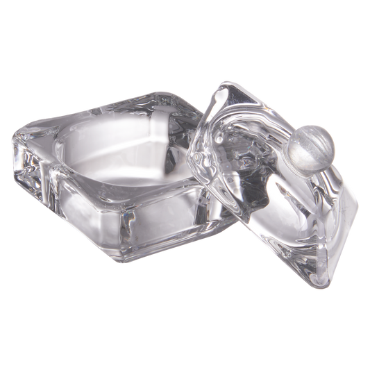 Monika Deluxe Glass Jar with Lid, Square, 10 mL #DL-C575